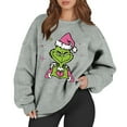 thumbnail image 1 of Womens Funny Christmas Sweatshirt Long Sleeve Funny Cute Xmas Crewneck Pullover 2-Gray XL 1, 1 of 5