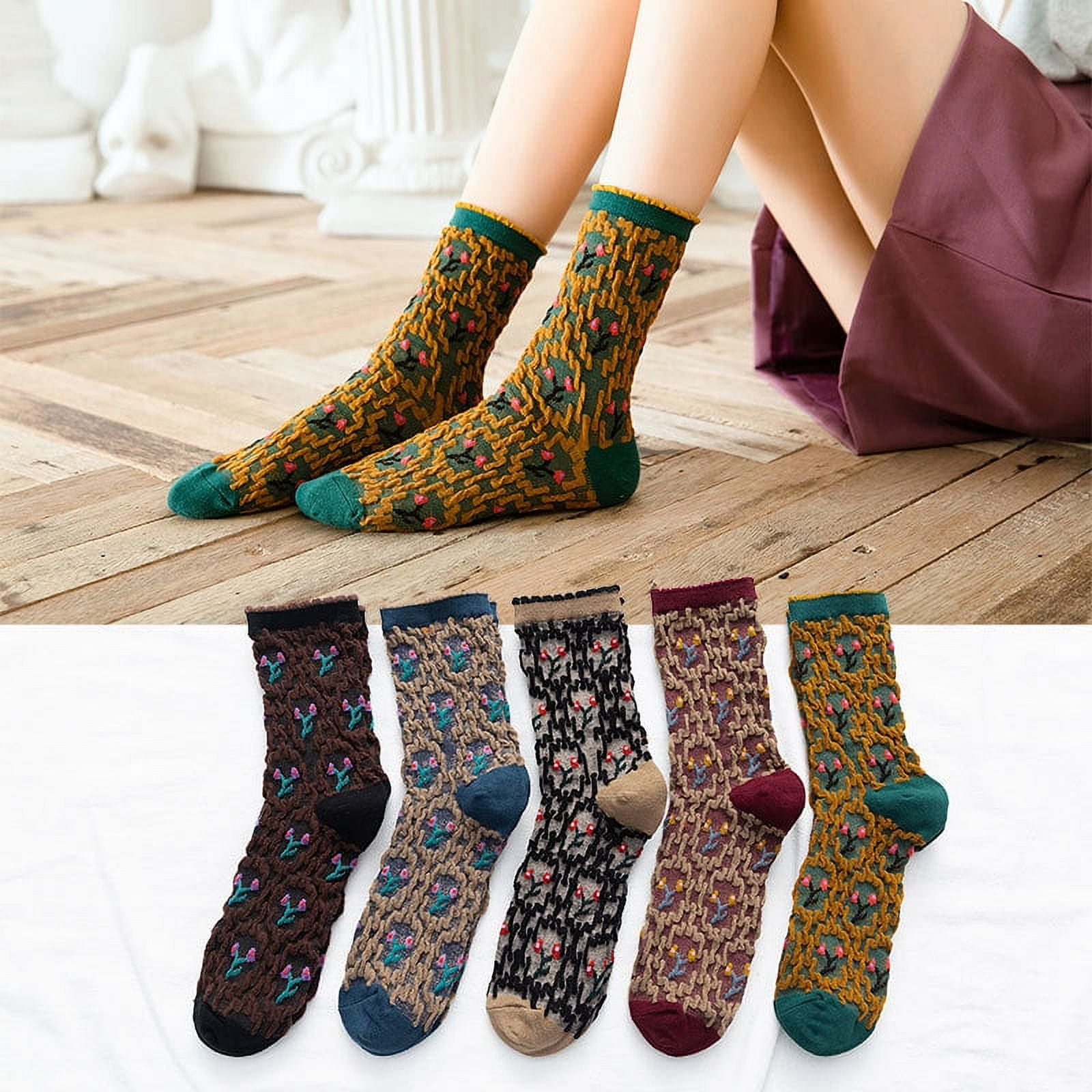 Chaussettes Chat Mignonnes Avec Pompons - Coton, Motifs Drôles, Taille Unique 35-40, Pour Femmes - 3
