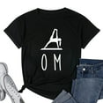 thumbnail image 1 of Womens Funny Cute Yoga Shirt, OM Gift T-Shirt Black X-Large, 1 of 5