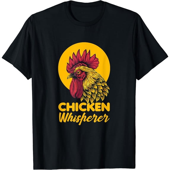 Womens Funny Farmers Bird Poultry Farms Farming Tee Shirt Chicken Whisperer T-Shirt Black 2X-Large