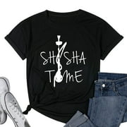 Womens Funny Hookah T-shirt Argileh Shisha Lover Gift Black Large