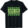 thumbnail image 1 of Womens Funny Irish Saint Patricks Day Shake Your Shamrocks T-Shirt Black 3X-Large, 1 of 5