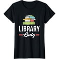 thumbnail image 1 of Womens Funny Library Lady Librarian Library Assistant T-Shirt, 1 of 3