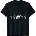 thumbnail image 1 of Womens Funny Oyster Design For Men Women Ekg Oyster Seafood Lovers T-Shirt Black, 1 of 5
