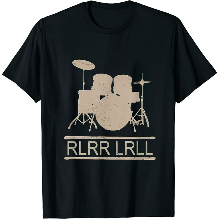 Drummer T-Shirt Paradiddle Tshirt Drumset Tee Rlrr Lrll Drummer T-Shirt Paradiddle Tshirt Drumset Tee Rlrr Lrll
