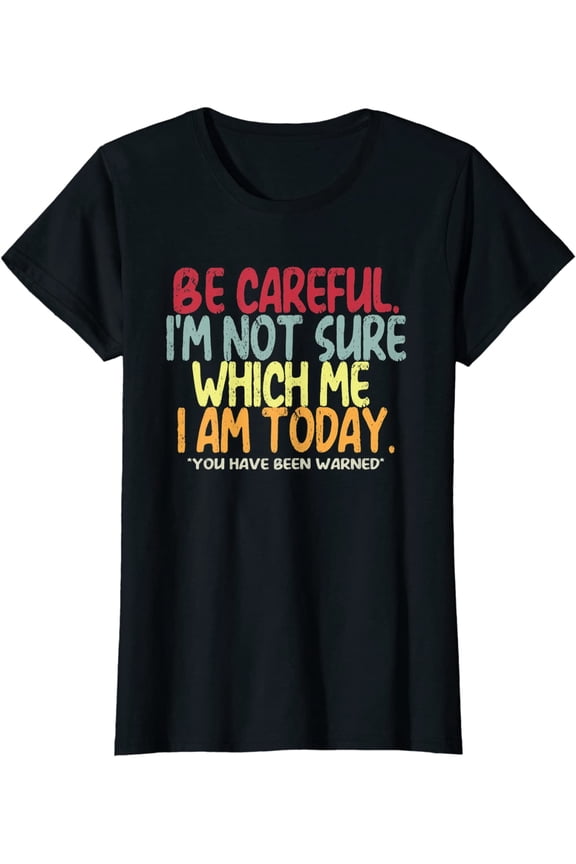 Womens Funny Personality Sarcastic Morning Attitude T-Shirt Black Small