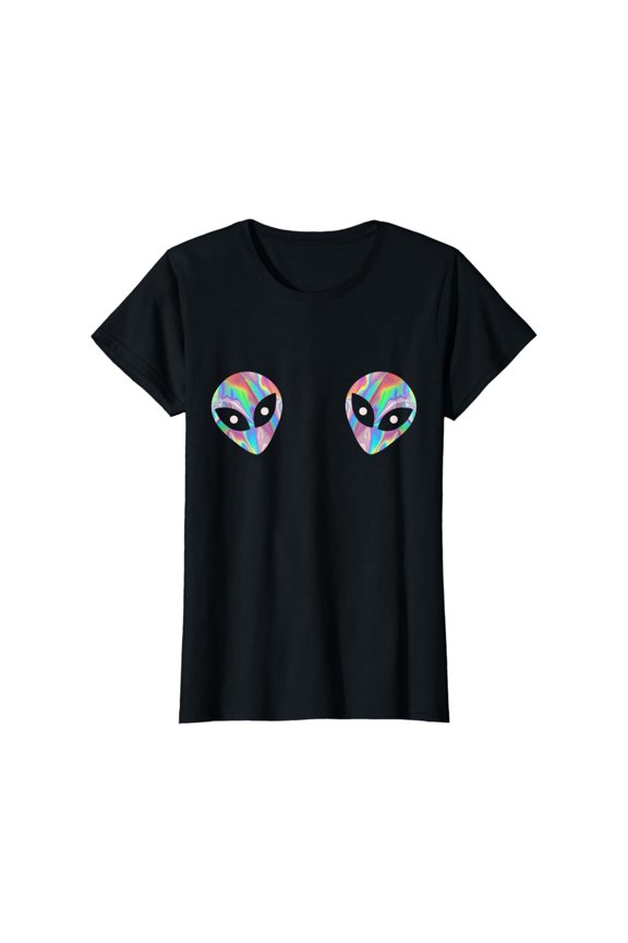 Womens Funny Rave Alien Ufo Space Monster Perfect Gift Idea T-shirt