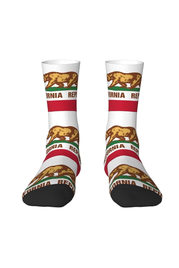Womens Funny Socks California Printed Patterned Socks Novelty Socks