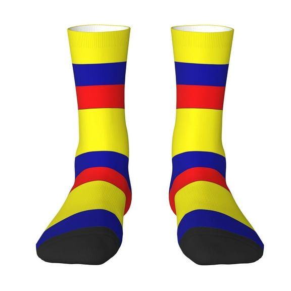 Womens Funny Socks Colombian Flag Printed Patterned Socks Novelty Socks