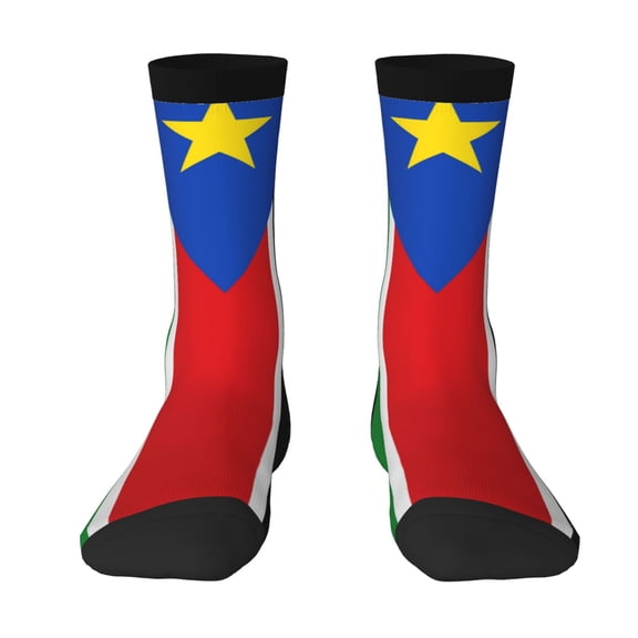 Womens Funny Socks Cover Flag Of South Sudan Printed Patterned Socks Novelty Socks