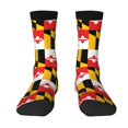 thumbnail image 1 of Womens Funny Socks Flag Of Maryland Pattern Printed Patterned Socks Novelty Socks, 1 of 7