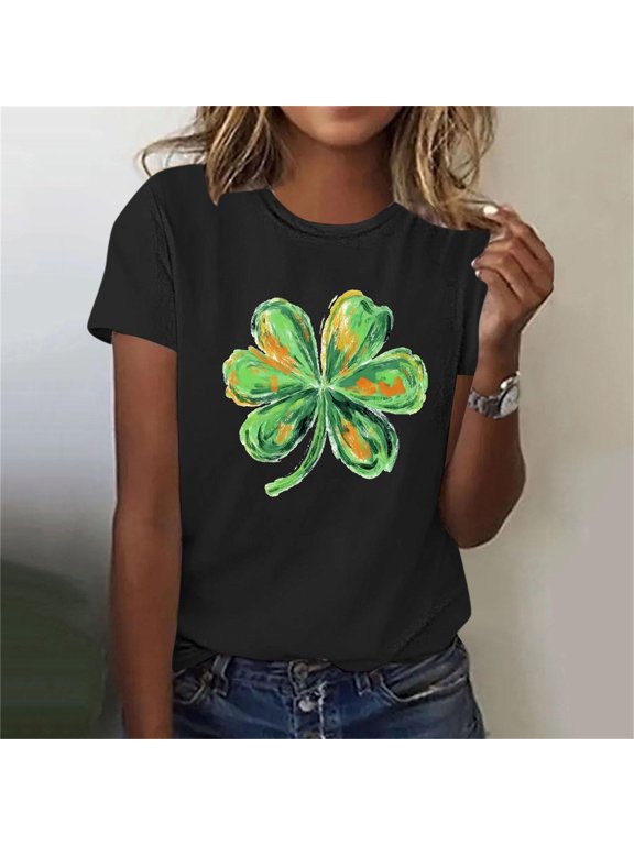 Womens Funny St Patricks Day T Shirts for Girls Cute Tees for Saint Patricks Day