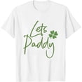 thumbnail image 1 of Womens Funny St Pattys Day Design With Green Shamrock Clover T-Shirt White 2X-Large, 1 of 5