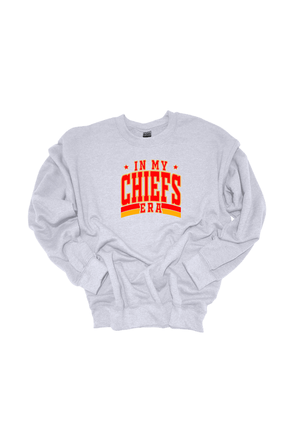 Womens Funny Swift Sweatshirt In My Chiefs Era Football Kelce Cozy Crewneck Sweatshirt-Ash Grey-Medium