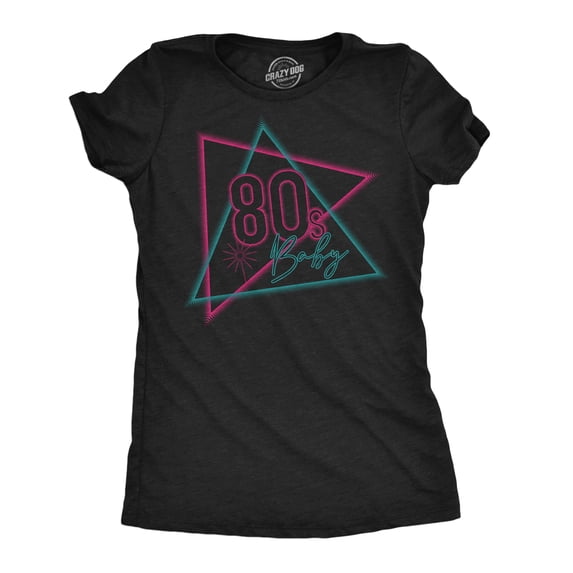 Womens Funny T Shirts 80s Baby Retro Graphic Tee for Ladies Womens Graphic Tees