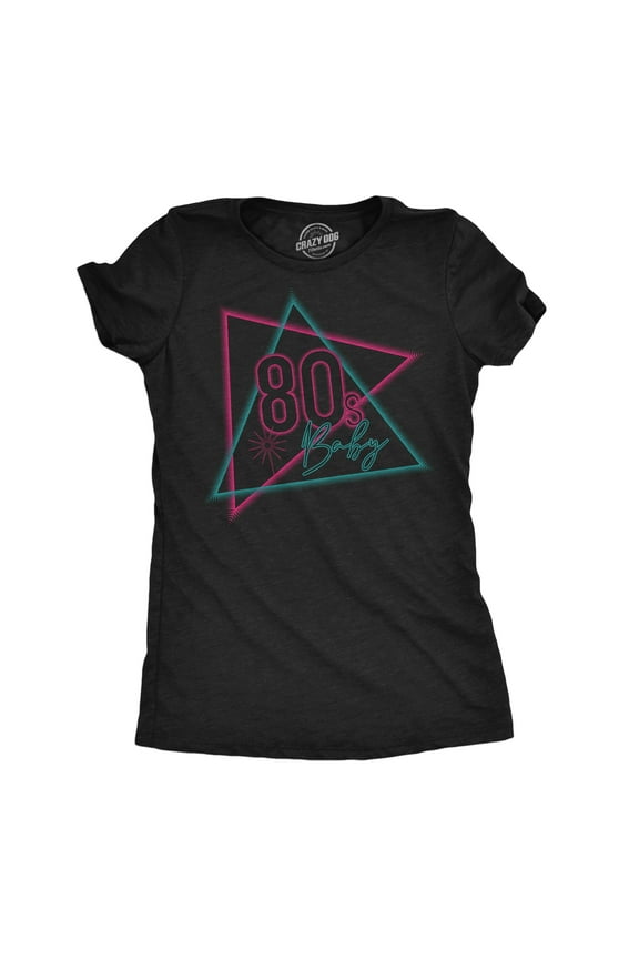 Womens Funny T Shirts 80s Baby Retro Graphic Tee for Ladies Womens Graphic Tees