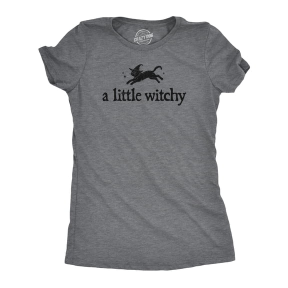 Womens Funny T Shirts A Litte Witchy Halloween Tee For Ladies Womens Graphic Tees