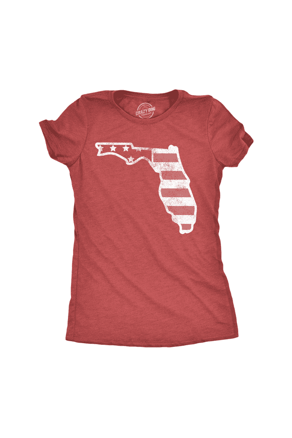 Womens Funny T Shirts American Flag Florida Awesome Fourth Of July Tee for Ladies Womens Graphic Tees