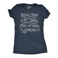 thumbnail image 1 of Womens Funny T Shirts Being Kind Is My Jam and Im Here to Spread It Sarcastic Tee for Ladies Womens Graphic Tees, 1 of 9