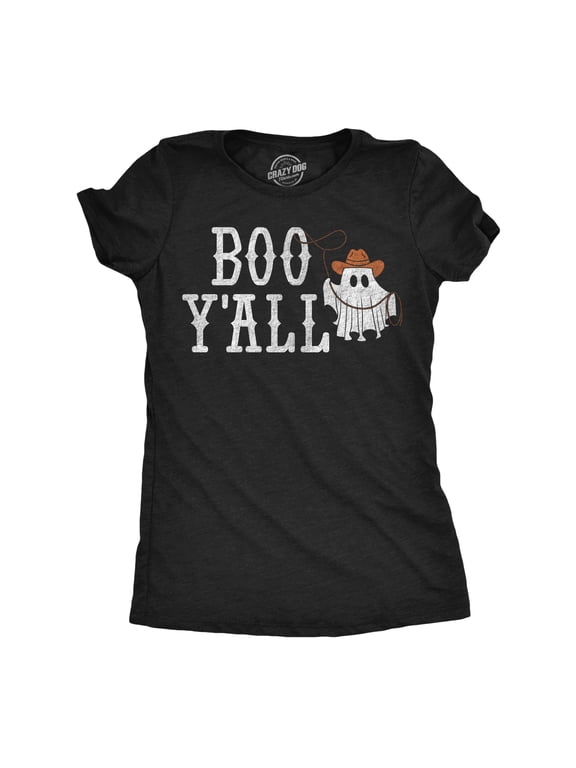 Womens Funny T Shirts Boo Yall Sarcastic Halloween Tee For Ladies Womens Graphic Tees