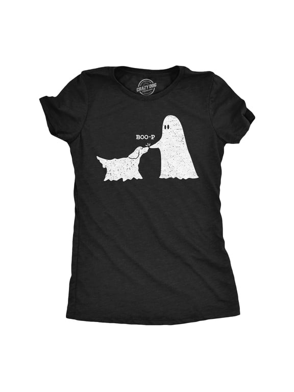 Womens Funny T Shirts Boop Sarcastic Halloween Puppy Ghost Graphic Tee for Ladies Womens Graphic Tees