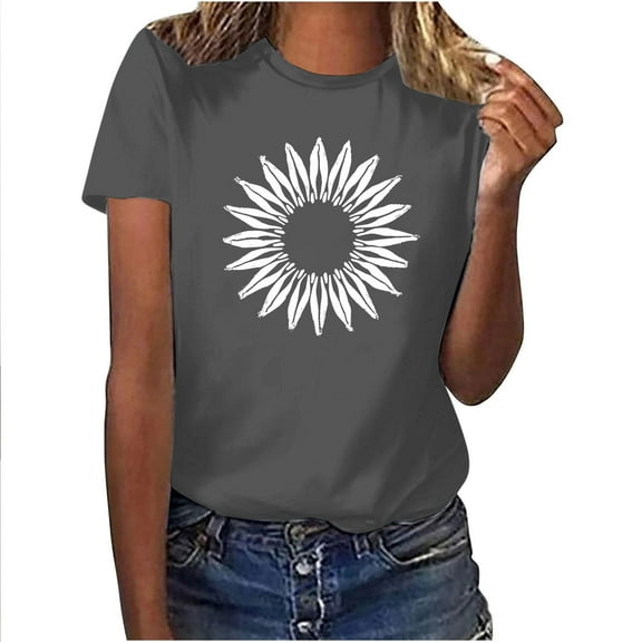 Womens Funny T Shirts Cotton Graphic Tees Trendy Summer Tops for Women 2026 Trendy Fitted Hide Belly Tunic 2026 Summer