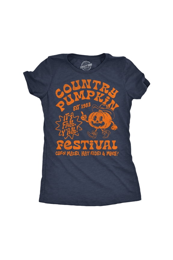 Womens Funny T Shirts Country Pumpkin Festival Sarcastic Thanksgiving Graphic Novelty Tee For Ladies Womens Graphic Tees
