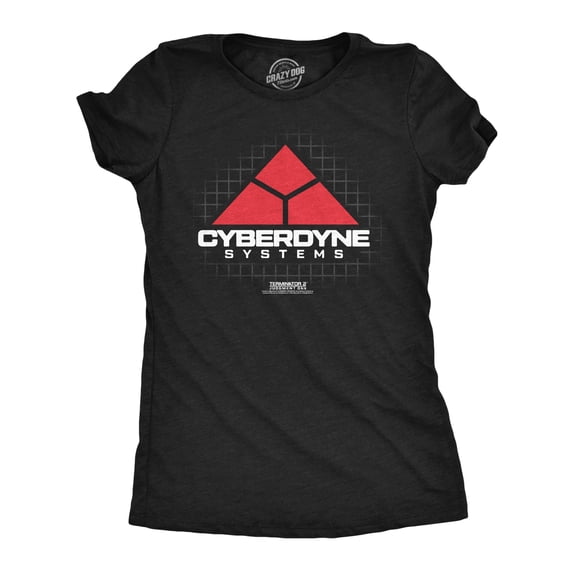 Womens Funny T Shirts Cyberdyne Systems Logo Awesome Terminator 2 Movie Tee For Ladies Womens Graphic Tees