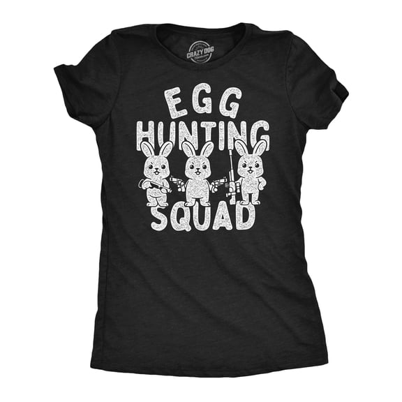 Womens Funny T Shirts Egg Hunting Squad Sarcastic Easter Graphic Novelty Tee for Ladies Womens Graphic Tees