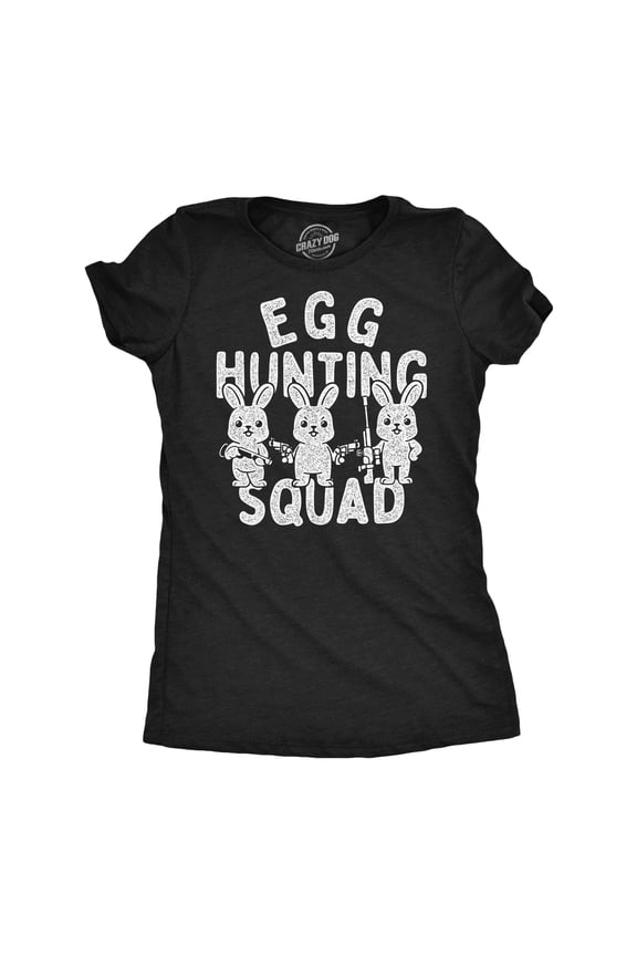 Womens Funny T Shirts Egg Hunting Squad Sarcastic Easter Graphic Novelty Tee for Ladies Womens Graphic Tees