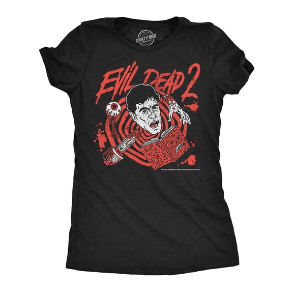 Womens Funny T Shirts Evil Dead 2 Spiral Horror Movie Tee For Ladies Womens Graphic Tees