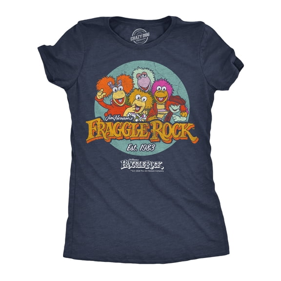 Womens Funny T Shirts Fraggle Rock Logo Retro Jim Henson's Tee For Ladies Womens Graphic Tees