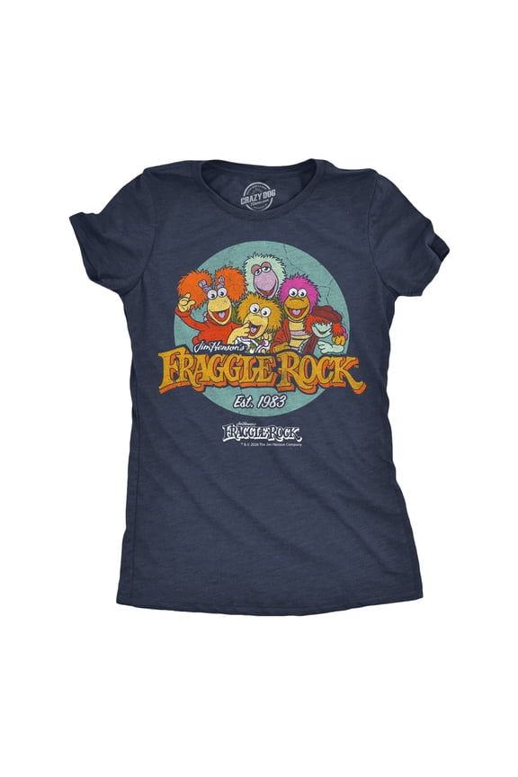 Womens Funny T Shirts Fraggle Rock Logo Retro Jim Henson's Tee For Ladies Womens Graphic Tees