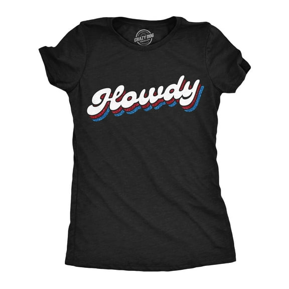 Womens Funny T Shirts Howdy Glitter Sarcastic Graphic Novelty Tee For Ladies Womens Graphic Tees