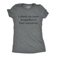 thumbnail image 1 of Womens Funny T Shirts I Oftenly Use Words Irregardless of their Correctivity Sarcastic Graphic Tee for Ladies Womens Graphic Tees, 1 of 9