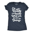 thumbnail image 1 of Womens Funny T Shirts Im Not Bossy I Just Know What You Shoud Be Doing Novelty Tee for Ladies Womens Graphic Tees, 1 of 9