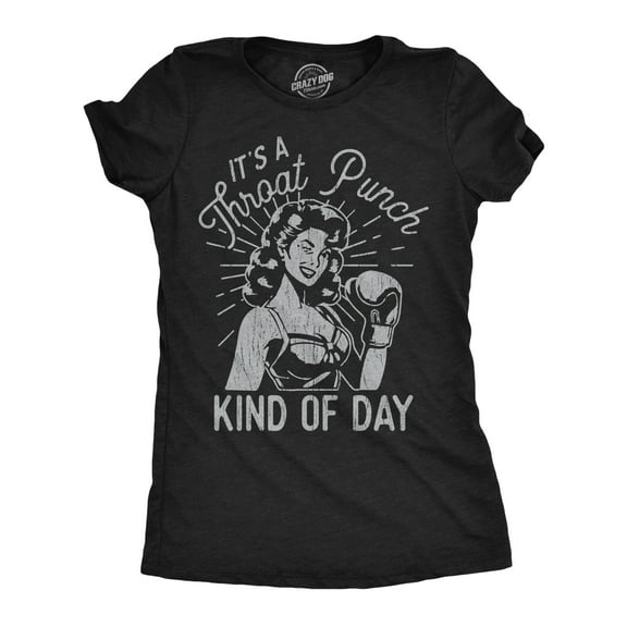 Womens Funny T Shirts Its A Throat Punch Kind Of Day Sarcastic Graphic Novelty Tee for Ladies Womens Graphic Tees