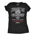 thumbnail image 1 of Womens Funny T Shirts Judgement Day 1997 Sarcastic Terminator 2 Movie Tee For Ladies Womens Graphic Tees, 1 of 9