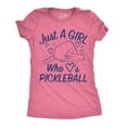 thumbnail image 1 of Womens Funny T Shirts Just A Girl Who Loves Pickleball Sarcastic Graphic Novelty Tee for Ladies Womens Graphic Tees, 1 of 7