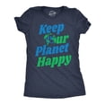 thumbnail image 1 of Womens Funny T Shirts Keep Our Planet Happy Awesome Earth Day Tee for Ladies Womens Graphic Tees, 1 of 9