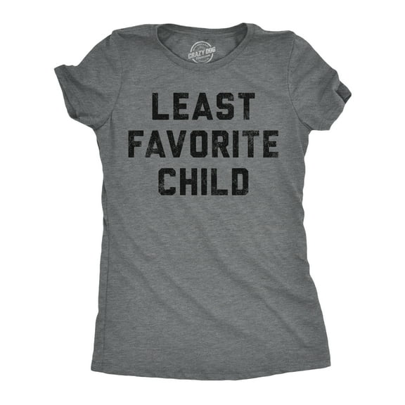 Womens Funny T Shirts Least Favorite Child Sarcastic Family Graphic Tee for Ladies Womens Graphic Tees