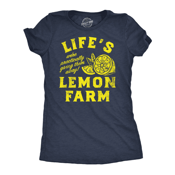 Womens Funny T Shirts Lifes Lemon Farm Sarcastic Graphic Novelty Tee for Ladies Womens Graphic Tees