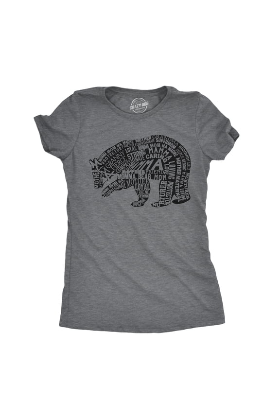 Womens Funny T Shirts Mama Bear Text Cute Mothers Day Graphic Novelty Tee for Ladies Womens Graphic Tees