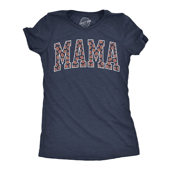 Womens Funny T Shirts Mama Text Football Cute Mothers Day Sports Tee For Ladies Womens Graphic Tees