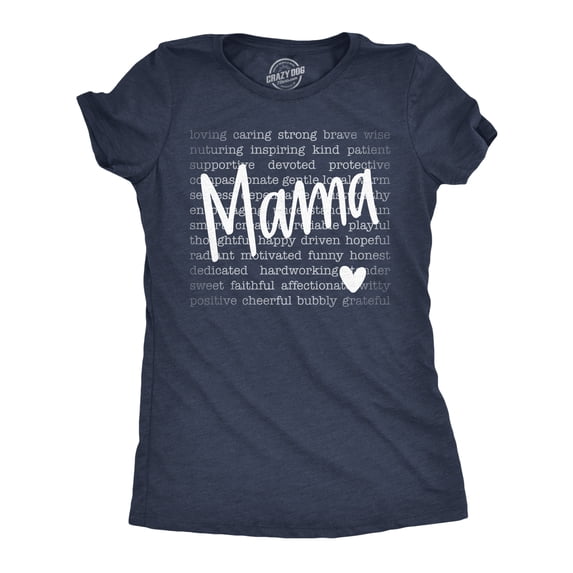 Womens Funny T Shirts Mama Words Cute Mothers Day Tee For Ladies Womens Graphic Tees