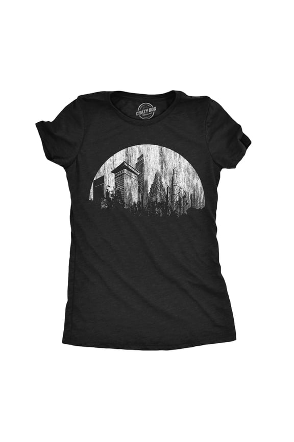 Womens Funny T Shirts Moon City Novelty Urban Graphic Tee for Ladies Womens Graphic Tees