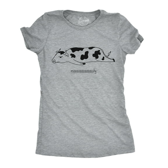 Womens Funny T Shirts Moooooody Sarcastic Cow Graphic Emotional Novelty Tee For Womens Graphic Tees