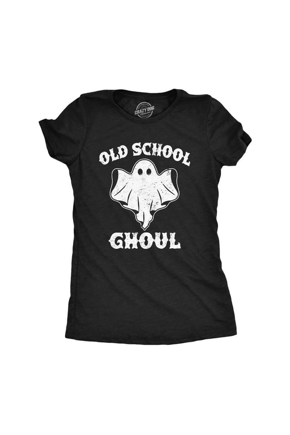 Womens Funny T Shirts Old School Ghoul Sarcastic Halloween Ghost Graphic Novelty Tee for Ladies Womens Graphic Tees