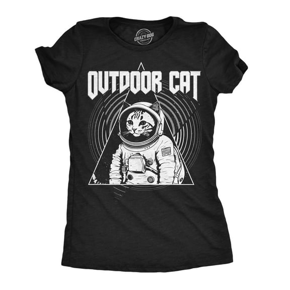 Womens Funny T Shirts Outdoor Cat Sarcastic Space Graphic Tee for Ladies Womens Graphic Tees
