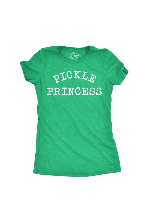 Womens Funny T Shirts Pickle Princess Sarcastic Food Graphic Novelty Tee For Ladies Womens Graphic Tees